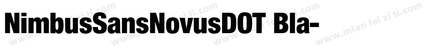 NimbusSansNovusDOT Bla字体转换